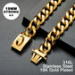 Large Dog Chain Collar | 19mm Gold Buckle