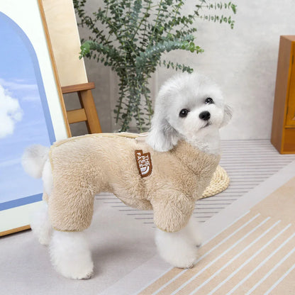 Winter Warm Pet Jumpsuit with Zipper