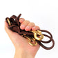 Dual Leather Dog Leash | No Tangle Coupler for 2 Pets | Training and Walking Leads