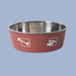 Durable Stainless Steel Bowl with Non-Slip Rubber Bottom | Cute Printed Food and Water Bowl