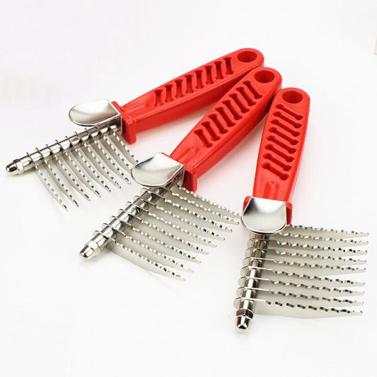 Stainless Steel Dog Comb | Anti-Slip Handle