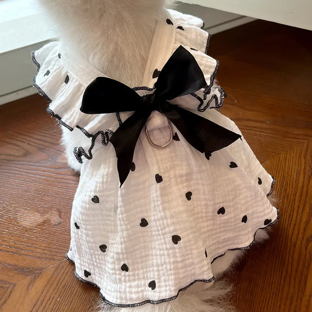 Dog Dress with Bowknot | Summer Pet Clothes