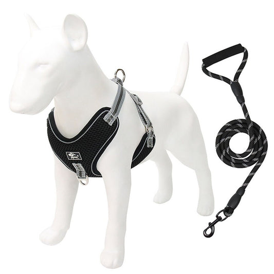 Reflective Large Dog Harness and Leash Set | No Pull, Breathable & Soft Design