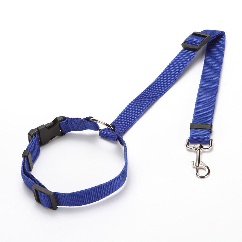 Adjustable Dog Safety Seat Belt Strap | Car Headrest Restraint, Durable Nylon