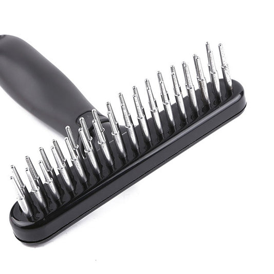 Rake Grooming Brush | Deshedding and Dematting Comb for Dogs and Cats | Short and Long Hair Shedding Tool