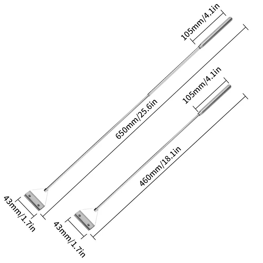 Stainless Steel Algae Scraper for Aquariums | Dual-Purpose Fish Tank Glass Cleaner and Planting Tool