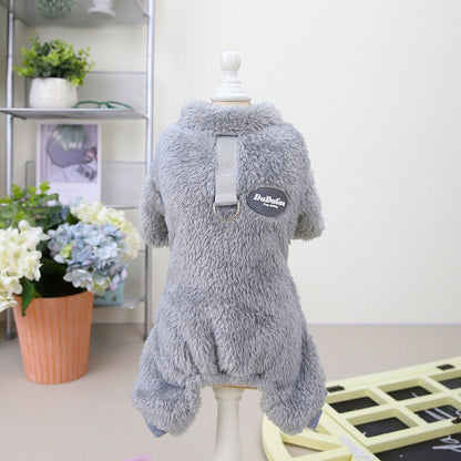Warm Fleece Jumpsuit | Autumn/Winter Clothing for Small Dogs and Cats