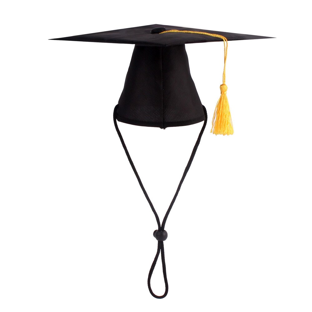 Pet Graduation Caps with Yellow Tassel | Costumes for Holiday/Party's for Dogs & Cats