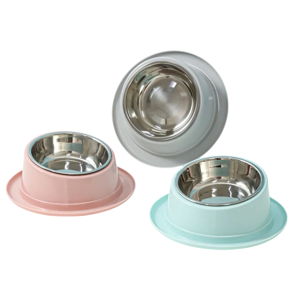 Tilted Food Dish with Non-Skid Stand