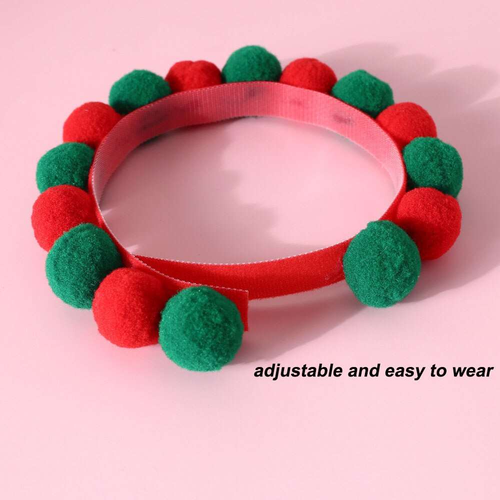Adjustable Pet Collars with Plush Ball for Cats, Puppies, and Dogs | Fashionable and Cute Pet Accessories