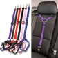 Adjustable Dog Safety Seat Belt for Pet Cat Car Headrest Restraint | Nylon Vehicle Seatbelt for Harness Collar