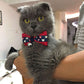 Cat Accessories | Bow Tie Collar with Bell | Breakaway Bowtie for Kitten & Small Dog | Pet Grooming Products