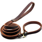 Durable British Style Leather Dog Slip Lead | Smooth Adjustable Slip Loop for Walking & Showing Pets