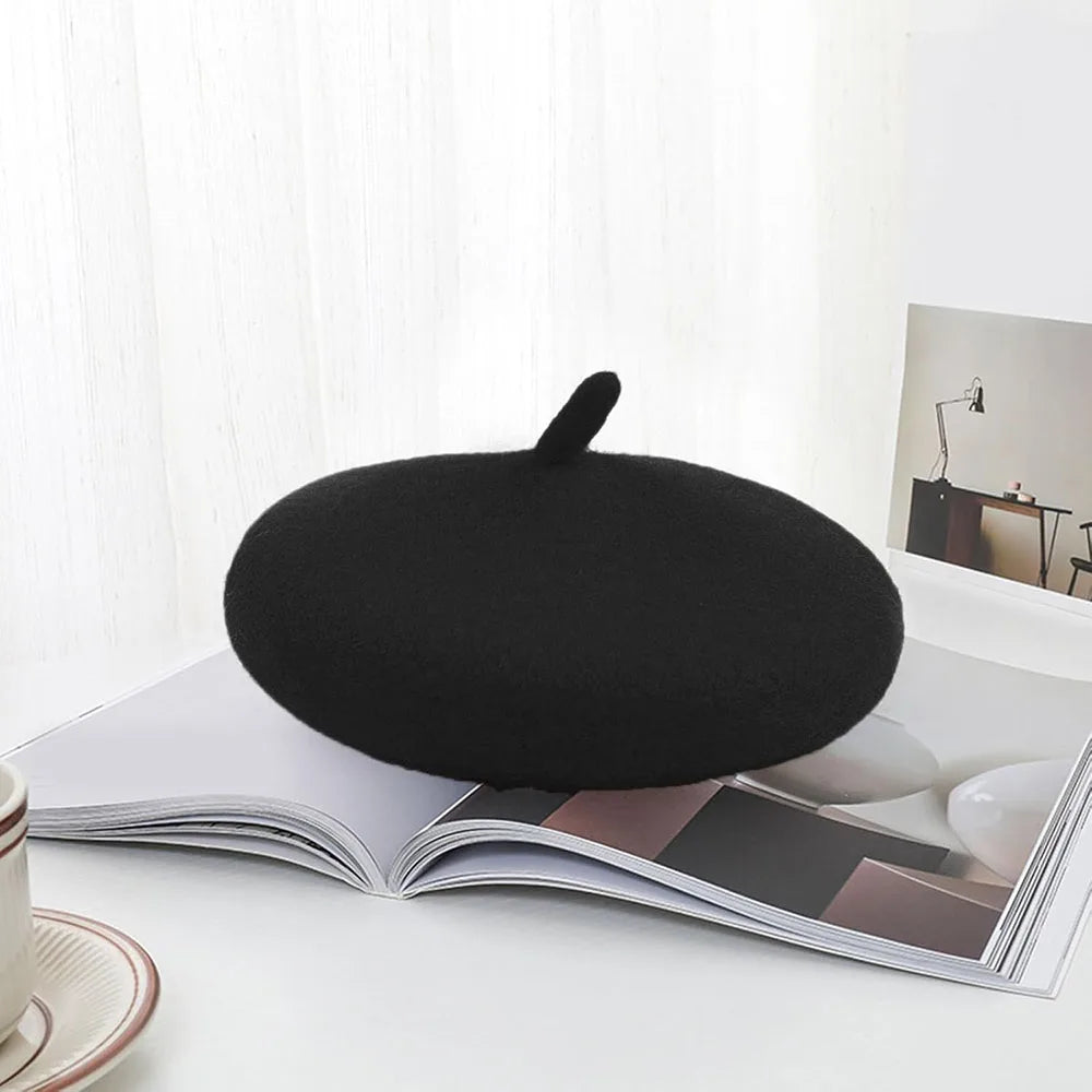 Wool Puppy Beret | Adjustable Pet Hat