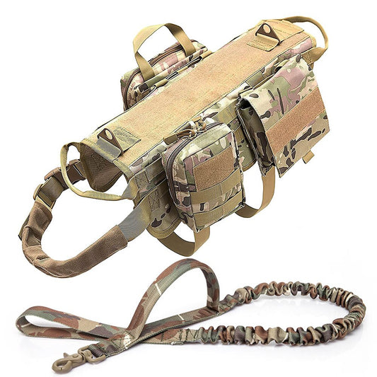 Tactical Harness and Leash Set | Camouflage Training Vest for Ultimate Training Control