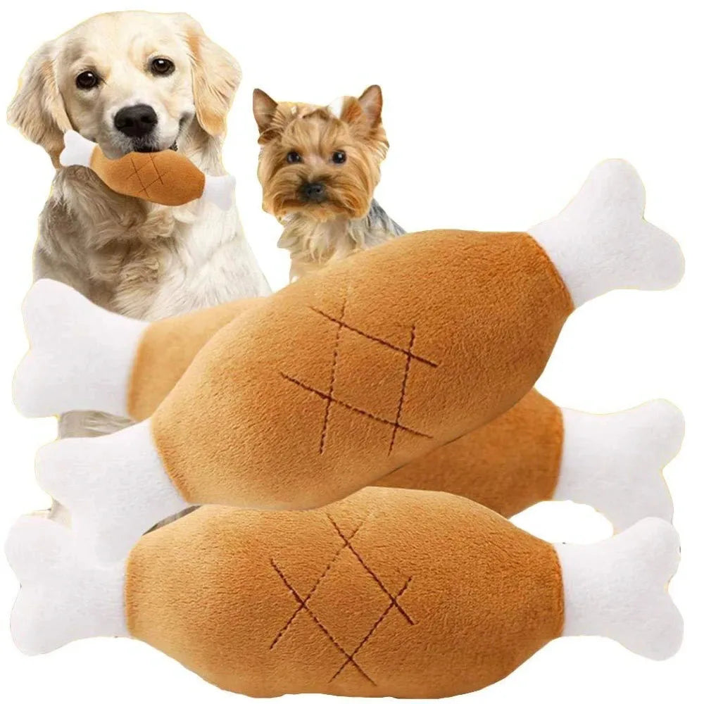 Puppy Dog Plush Squeaky Toy for Chewers