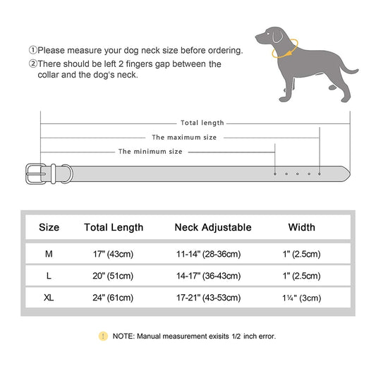 Durable Leather Dog Collar | Adjustable