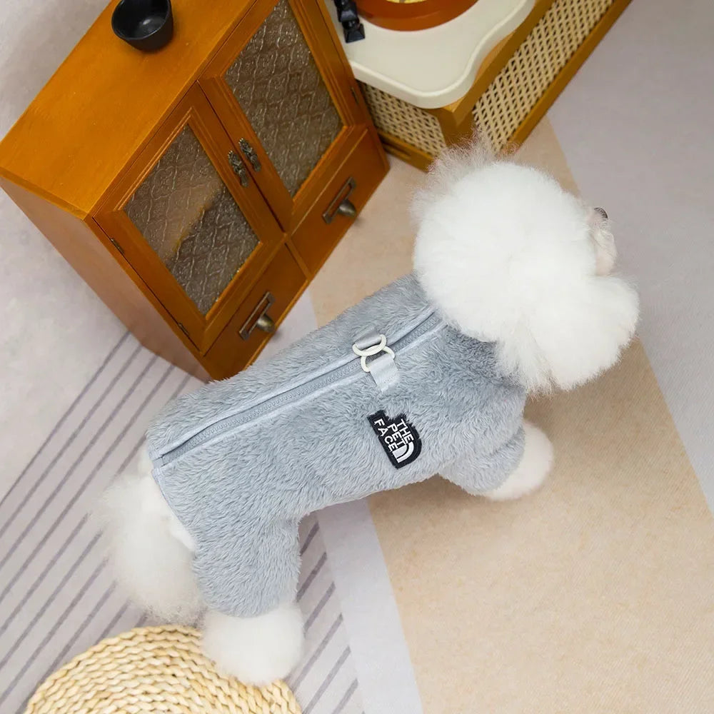 Winter Warm Pet Jumpsuit with Zipper