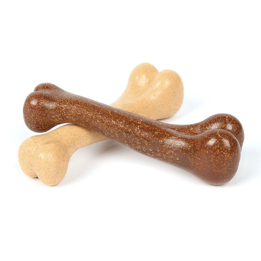 Durable Dog Chew Toys | Tough Bone for Aggressive Chewers, Real Beef Flavour!