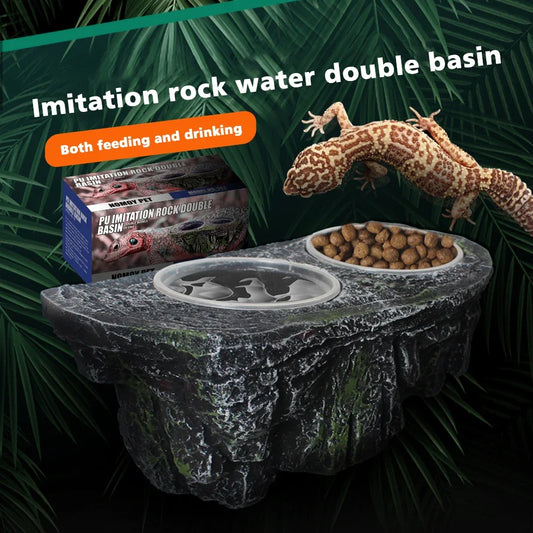 Imitation Rock Double Pot | Dual Basins