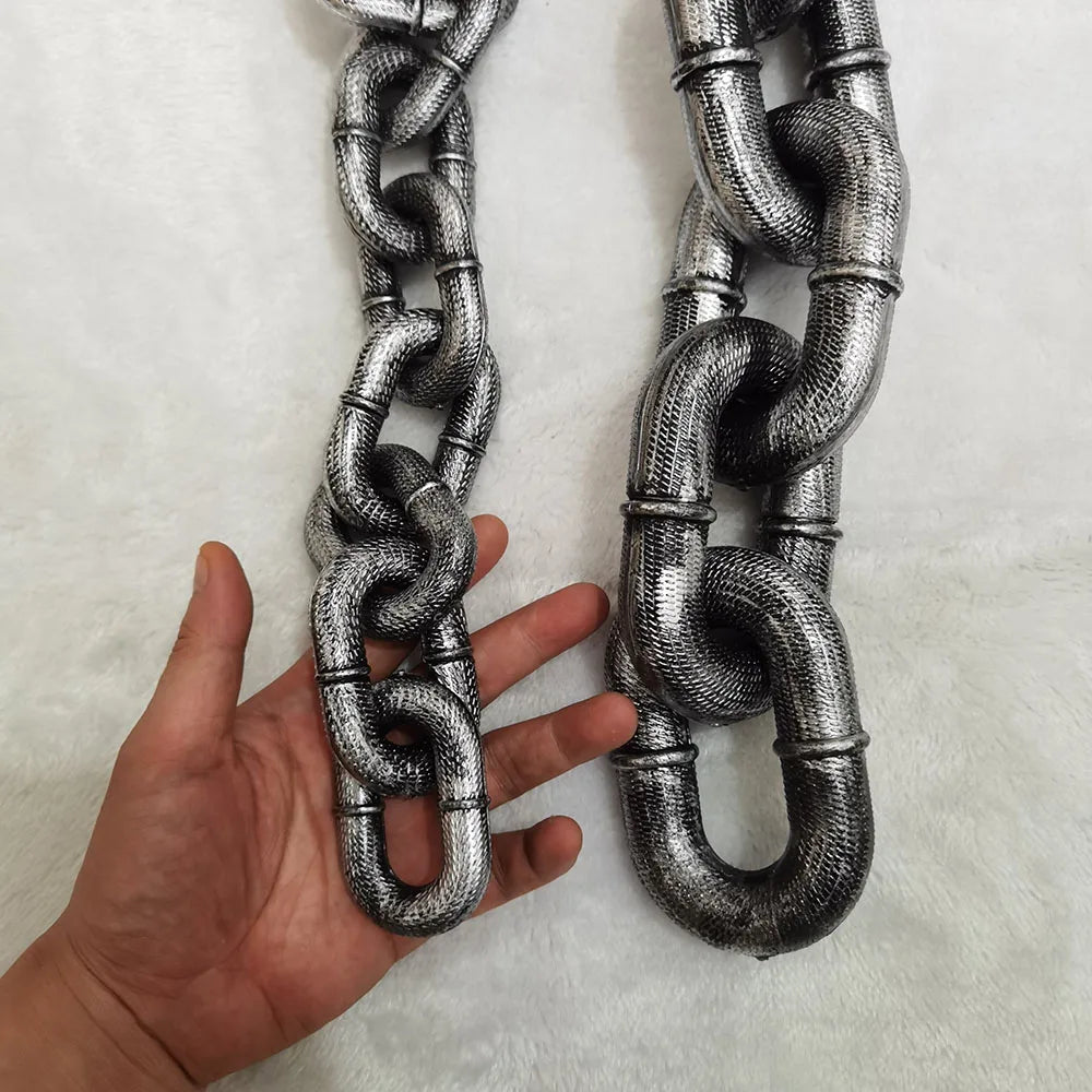 Huge Plastic Simulated Iron Dog Chain Leash