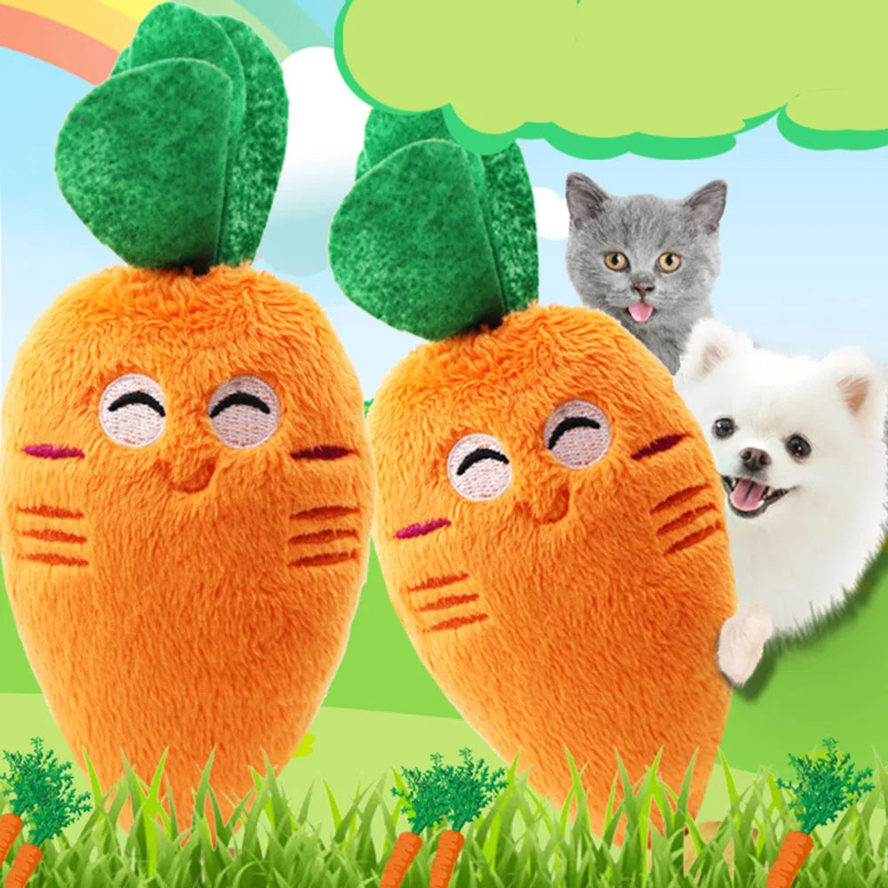 Puppy Dog Plush Squeaky Toy for Chewers
