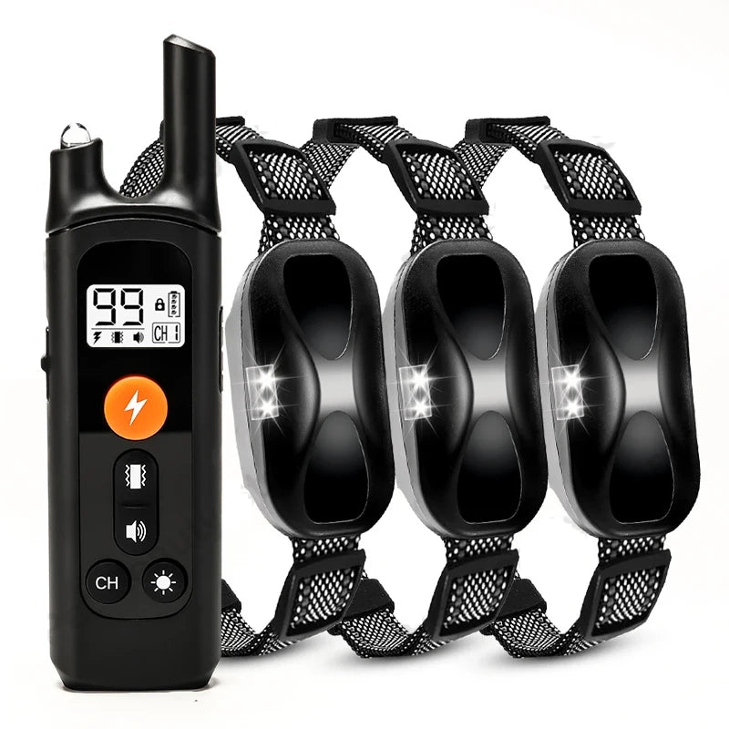 2600FT Electric Dog Training Collar | Waterproof Remote Bark Control with Adjustable Vibration & Shock Modes for All Dog Sizes