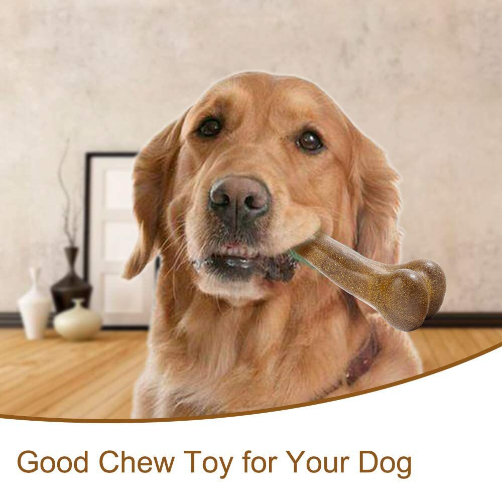 Durable Beef-Flavoured Dog Chew Toy | Available in Beige and Brown