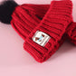 Knitted Hat with Plush Ball