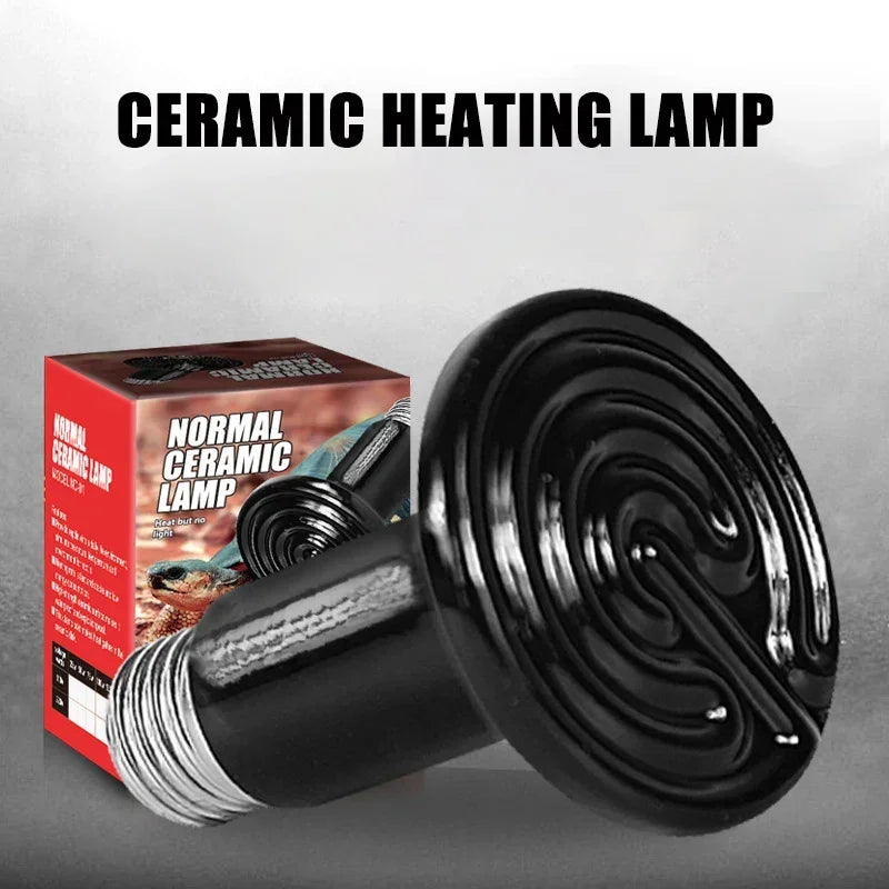 Far Infrared Ceramic Heat Lamp for Reptiles 25W 50W 75W 100W | Efficient Ceramic Heating Bulb for Reptile & Amphibian Enclosures