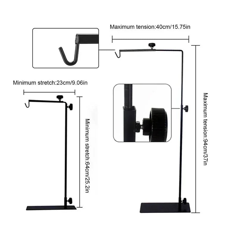 Adjustable Reptile Lamp Stand | Telescopic Metal Floor Stand for Reptile Heat Lamps, Ideal for Lizards, Turtles, and Snakes