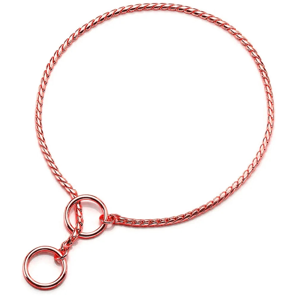 Metal Chain Dog Show Collar | Adjustable