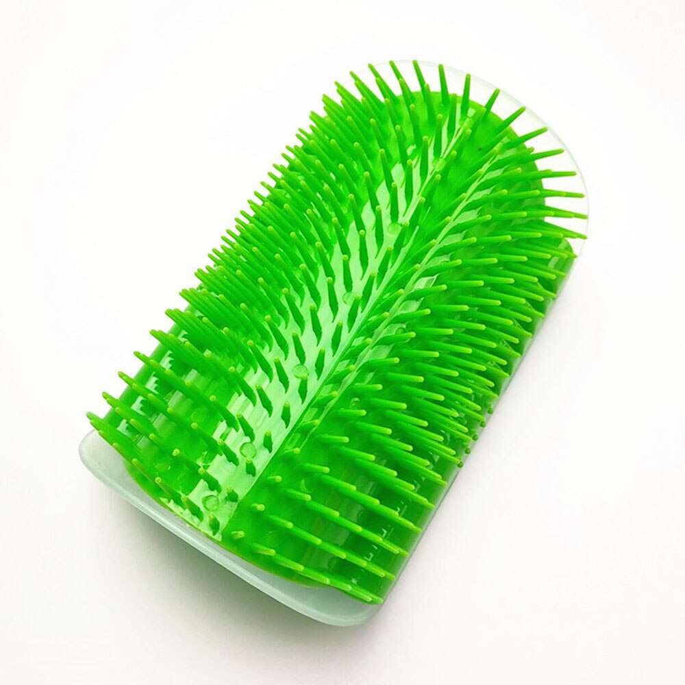 Cat Grooming Toy Arch Massager Self Cleaning Comb | Pet Hair Removal, Scratch Bristles, Plastic Cat Corner Scratcher