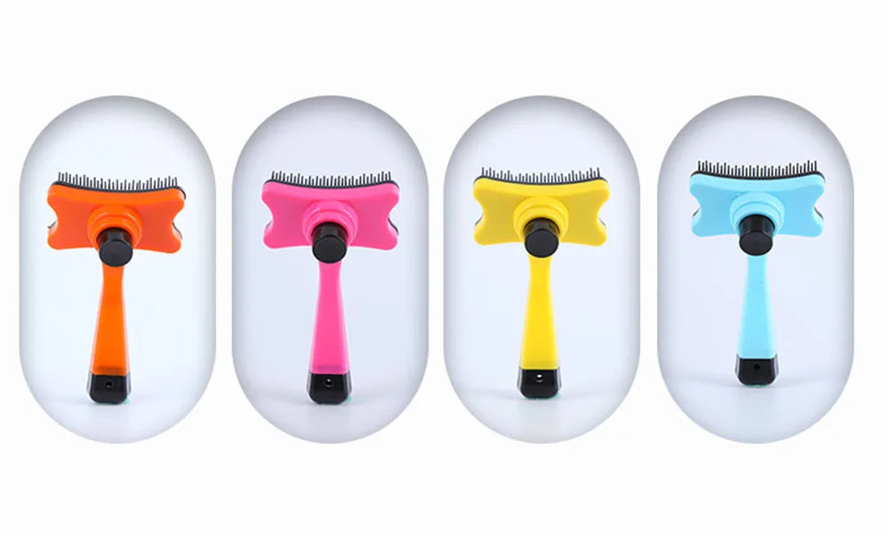 Dog & Cat Grooming Brush with Self-Cleaning Bristles