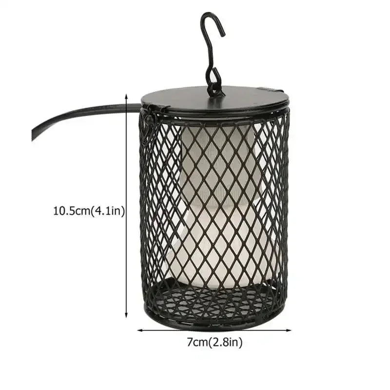 Anti-Scald 100W Reptile Heating Lamp Cage | Infrared Heat for Turtles, Snakes, and Small Pets