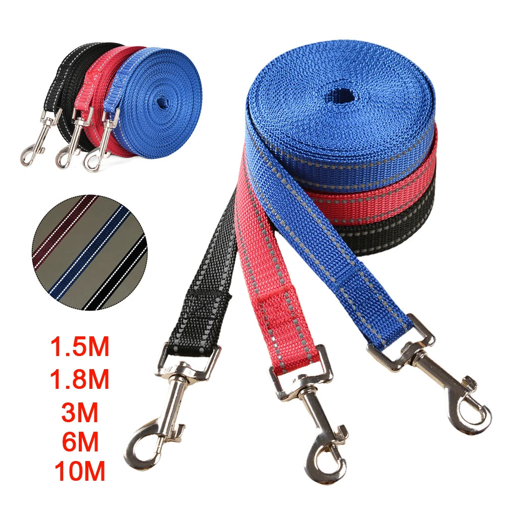 Nylon Reflective Dog Leash | 1.5m - 10m Available