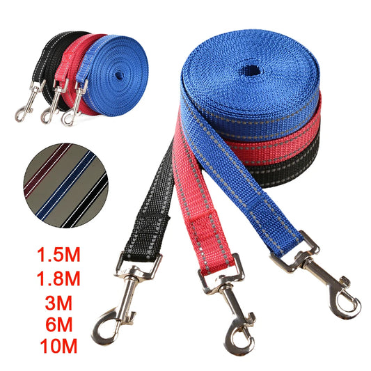 Nylon Reflective Dog Leash | 1.5m - 10m Available