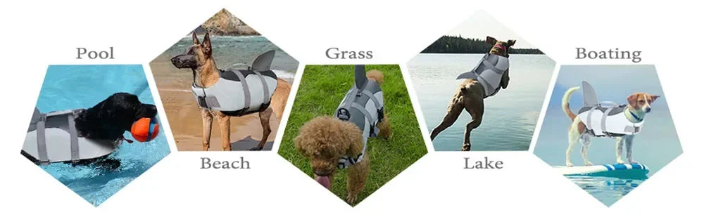 Dog Life Jacket | Shark & Fish Shaped Vests