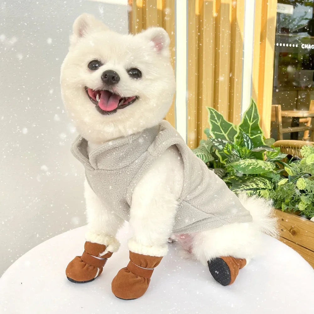 Dog Snow Boots with Anti-Slip Sole