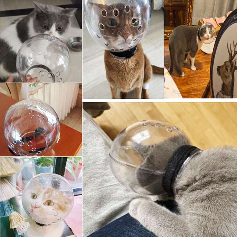 Breathable Cat Muzzle | Anti-Bite Space Hood for Grooming, Care, and Bathing | Protect Your Pet with Bite-Resistant Mouth Mask