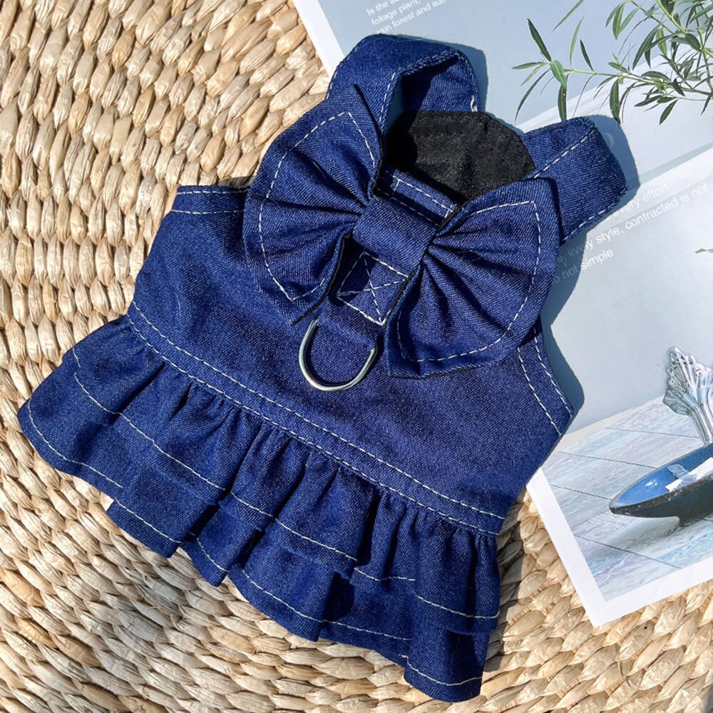 Adjustable Denim Pet Dress | Available in Multiple Sizes and Styles