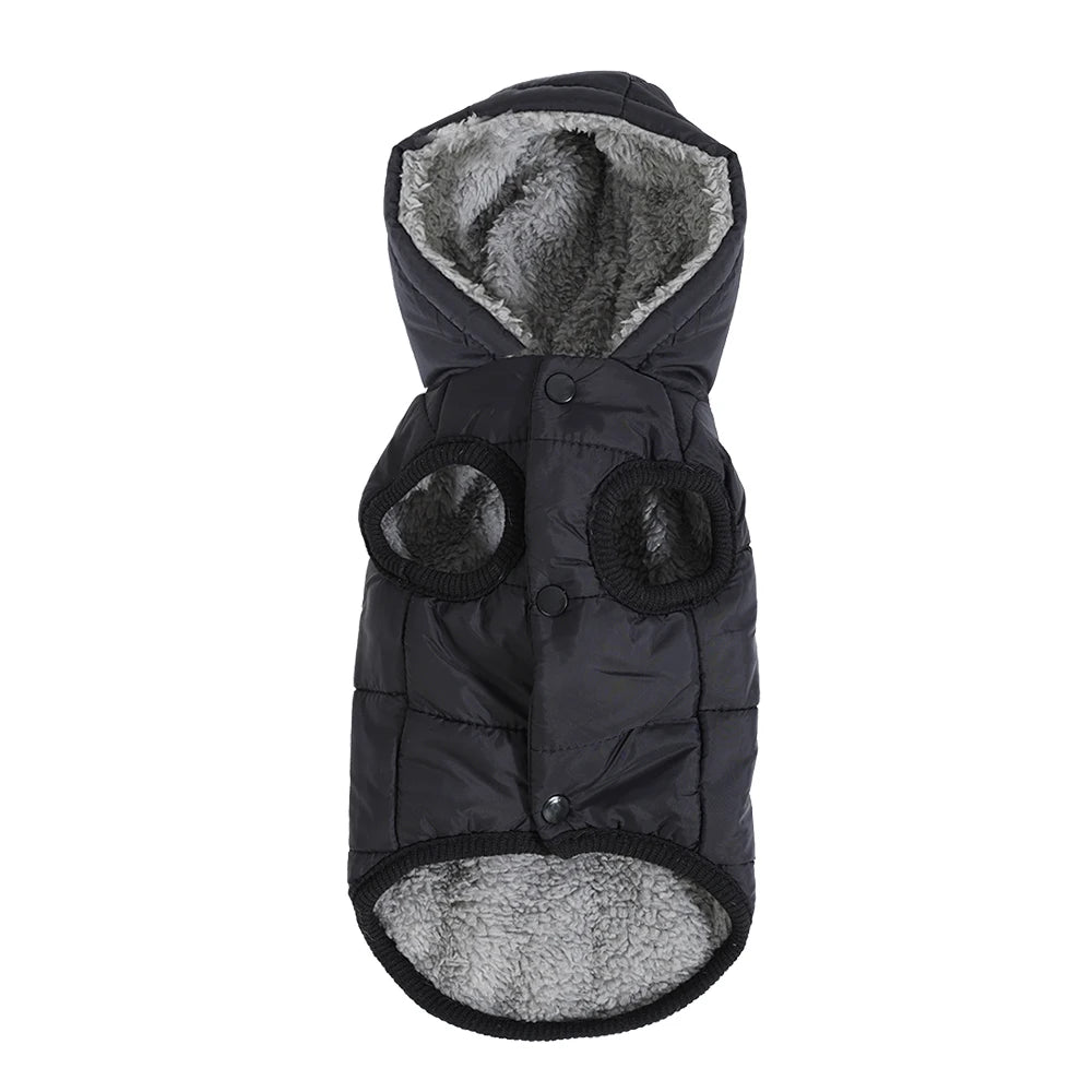 Warm Fleece Coat Hoodie with D-ring