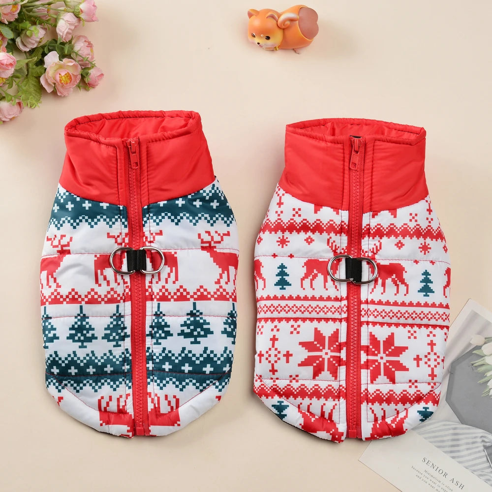 Winter Pet Dog Jacket with D-ring | XS-2XL