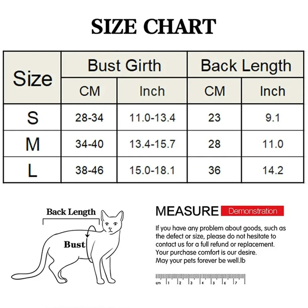 Breathable Cat Recovery Suit