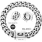 Large Dog Chain Collar | 19mm Gold Buckle