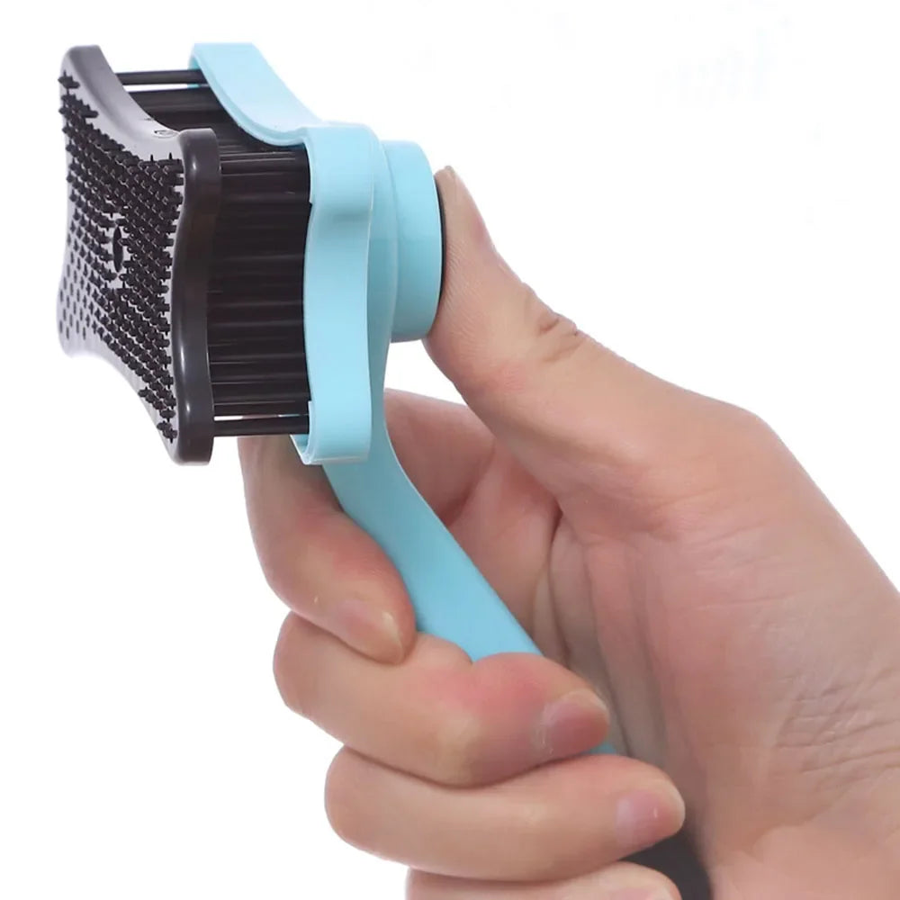 Dog & Cat Grooming Brush with Self-Cleaning Bristles