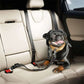 Adjustable Dog Car Seat Belt Harness | Durable Nylon, Reflective, Bungee Fabric Tether | Pet Car Travel Safety
