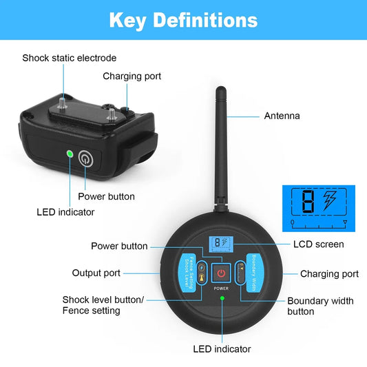 200m Wireless Dog & Cat Fence Collar