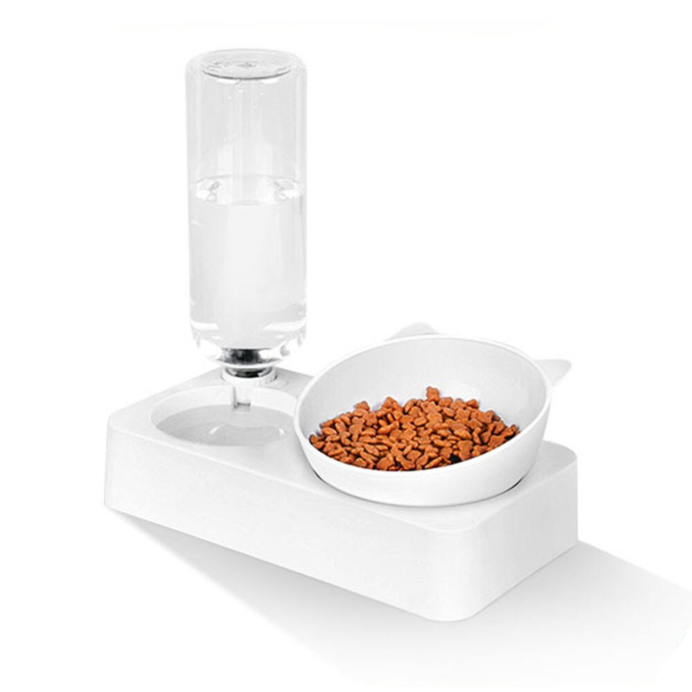 Elevated Food Bowl with Automatic Water Dispenser | Raised Stand Dual Feeder for Dogs and Cats