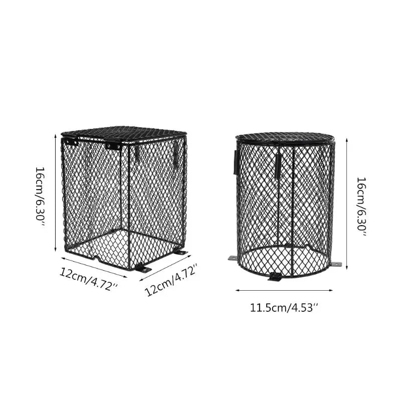 Stainless Steel Heater Guard for Reptiles | Durable Metal Protector for Lamps and Heating Bulbs